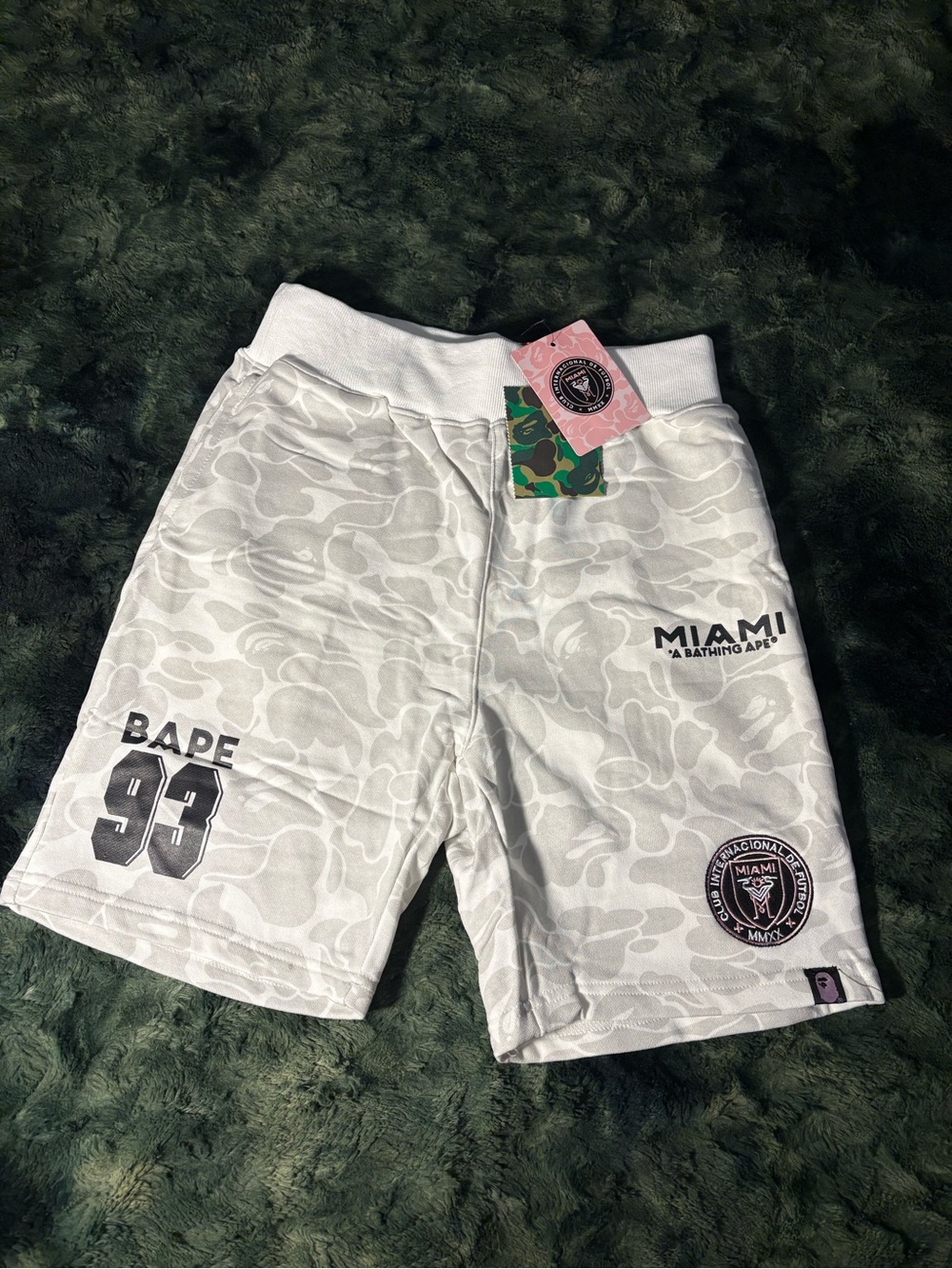 BAPE Miami Camo Men's Shorts - White